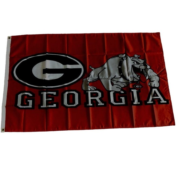 Georgia Bulldogs Flag Banner New 3x5 Ft Mancave Game Day Tailgate Garage Office‎ - Picture 2 of 2